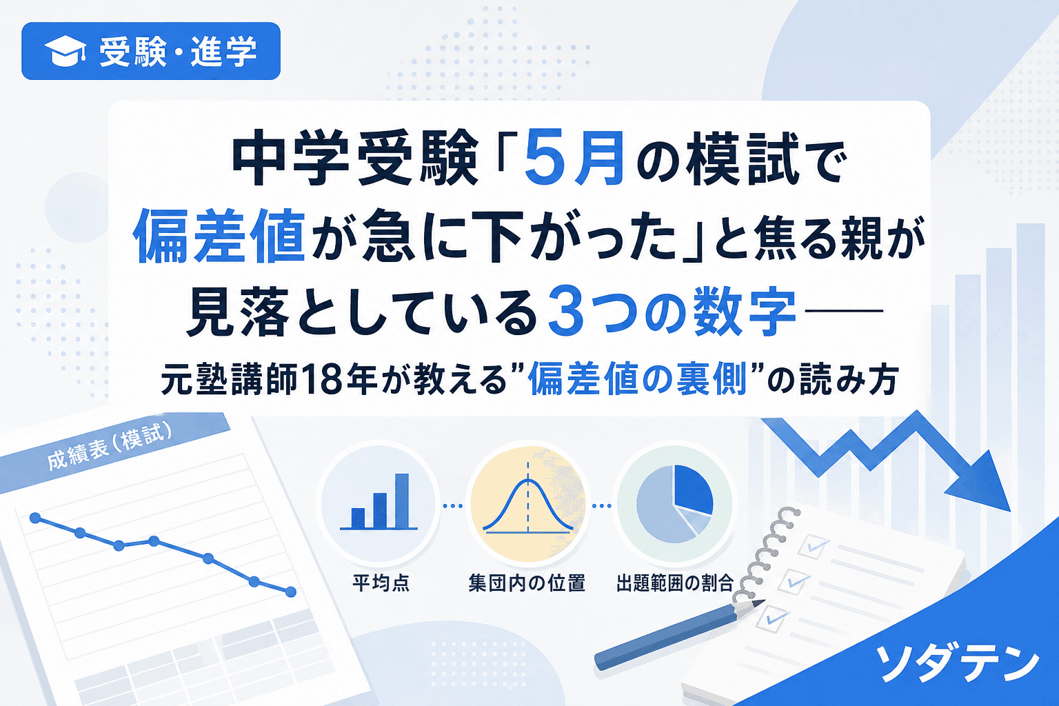 中学受験「5月の模試で偏差値が急に下がった」と焦る親が見落としている3つの数字──元塾講師18年が教える"偏差値の裏側"の読み方