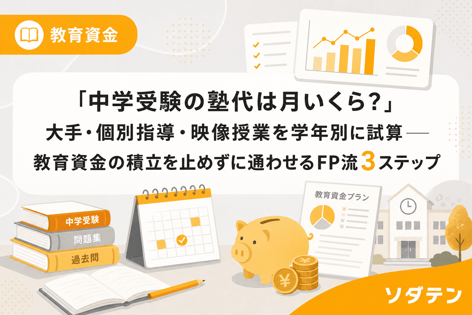 「中学受験の塾代は月いくら?」大手・個別指導・映像授業を学年別に試算──教育資金の積立を止めずに通わせるFP流3ステップ