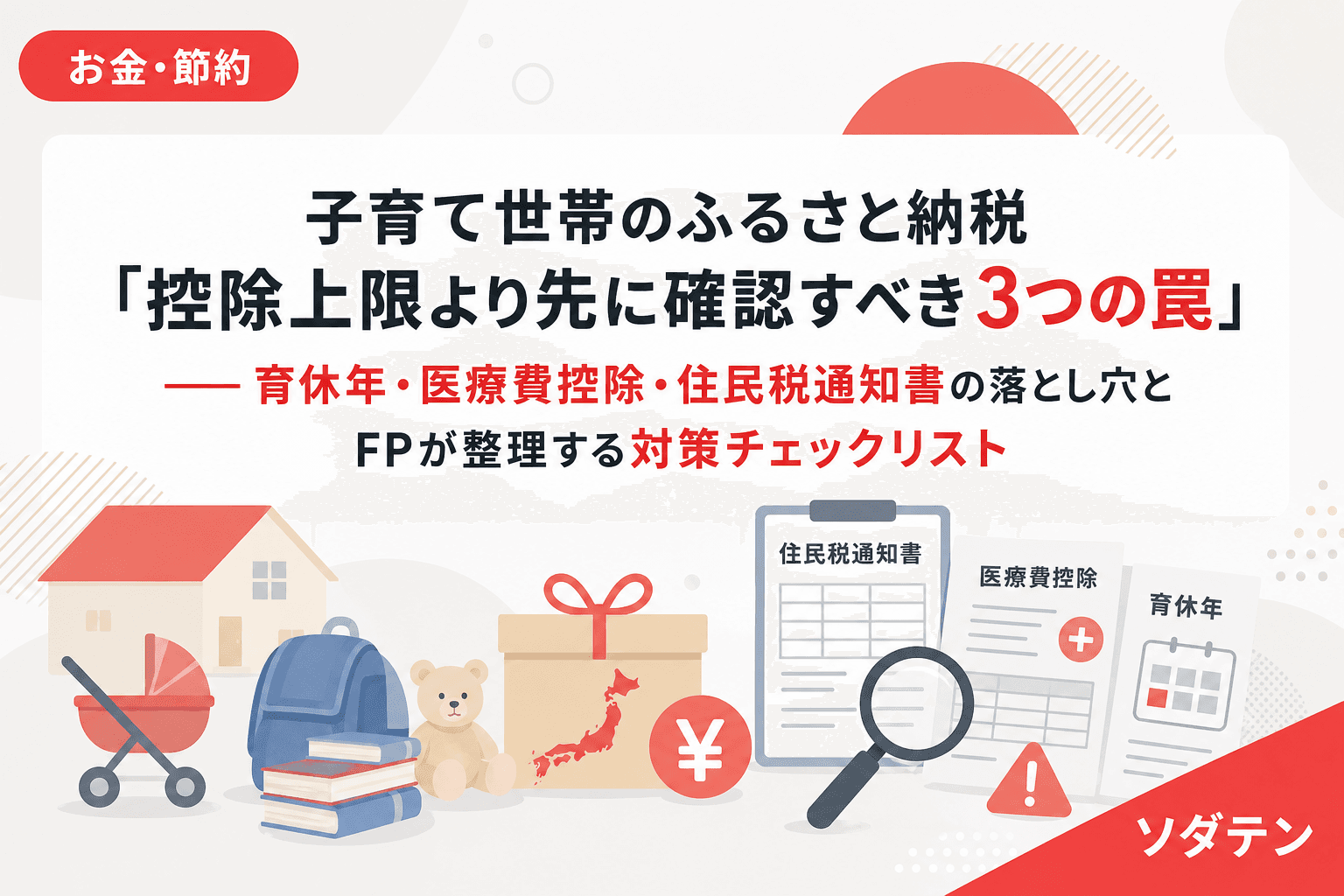 子育て世帯のふるさと納税「控除上限より先に確認すべき3つの罠」──育休年・医療費控除・住民税通知書の落とし穴とFPが整理する対策チェックリスト