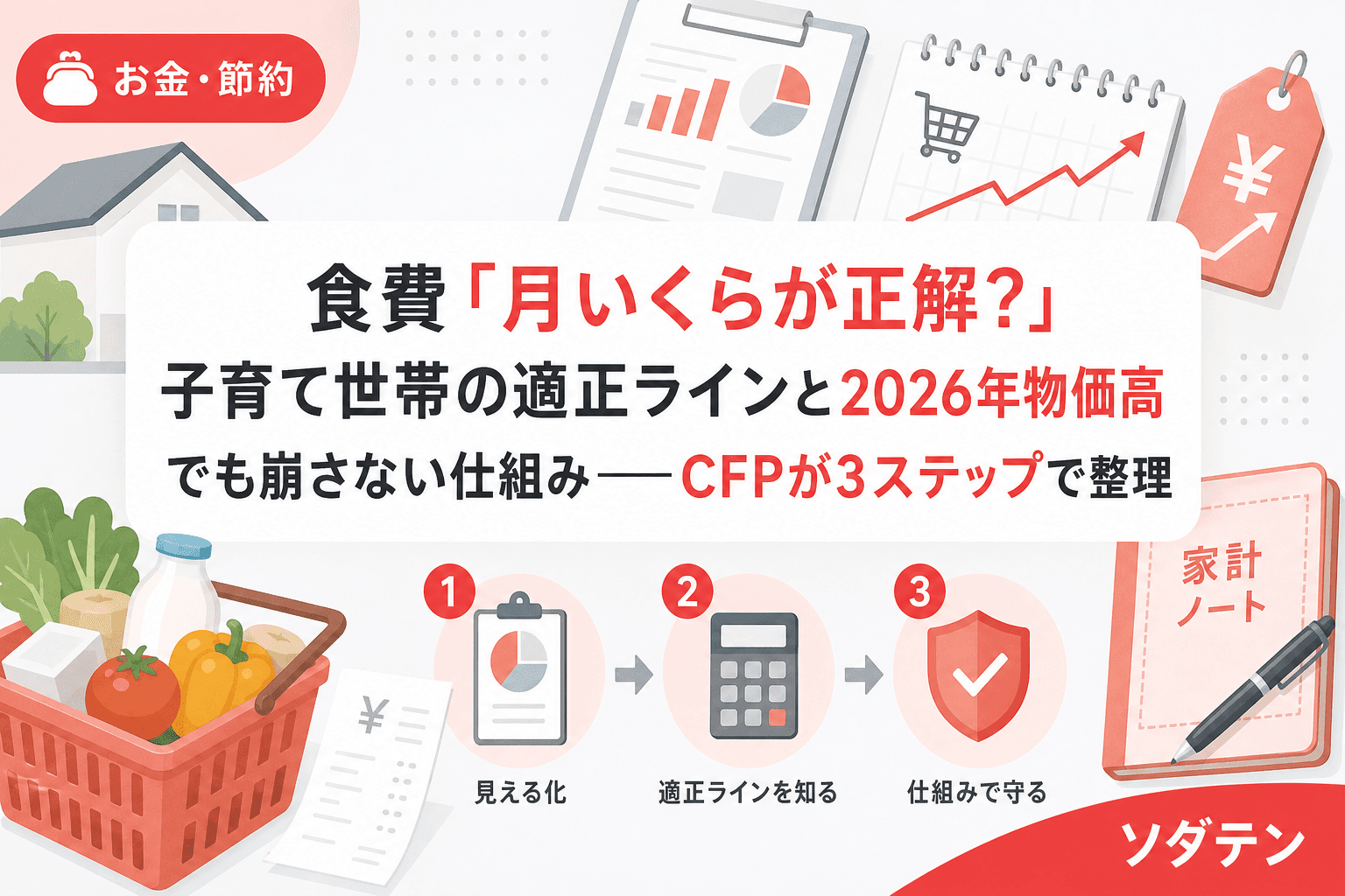 食費「月いくらが正解?」子育て世帯の適正ラインと2026年物価高でも崩さない仕組み──CFPが3ステップで整理