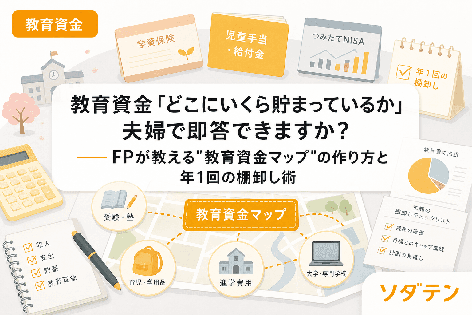 教育資金「どこにいくら貯まっているか」夫婦で即答できますか?──FPが教える"教育資金マップ"の作り方と年1回の棚卸し術
