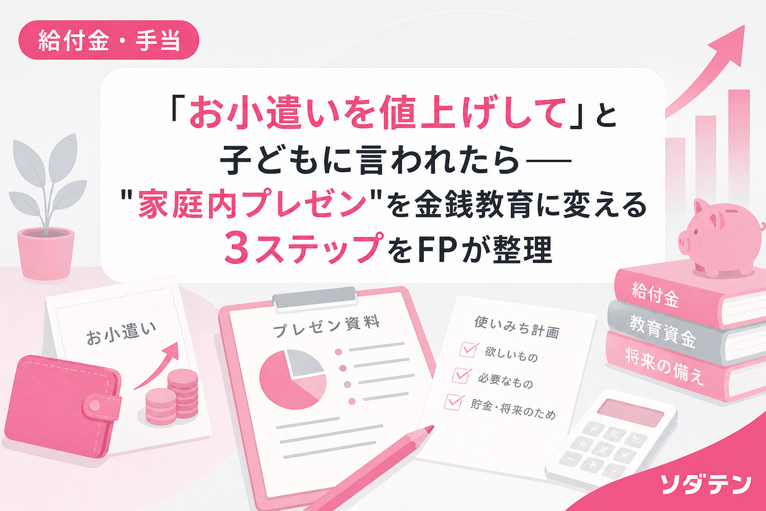 「お小遣いを値上げして」と子どもに言われたら──"家庭内プレゼン"を金銭教育に変える3ステップをFPが整理