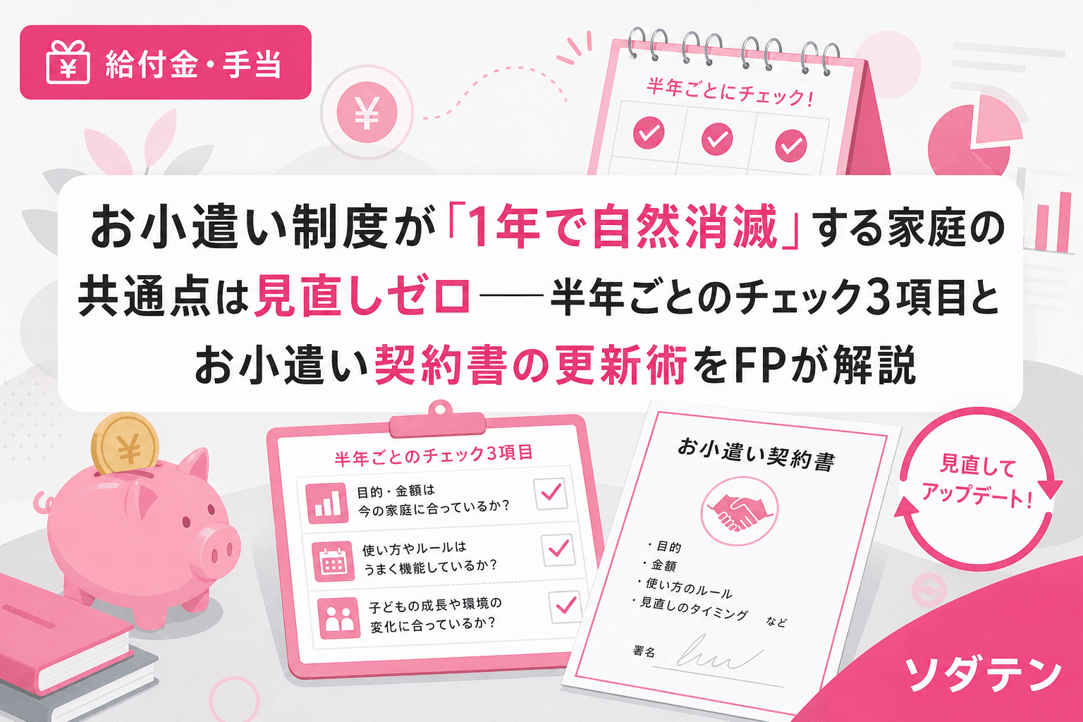 お小遣い制度が「1年で自然消滅」する家庭の共通点は見直しゼロ──半年ごとのチェック3項目とお小遣い契約書の更新術をFPが解説